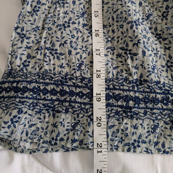 Madewell Jeanette Florentine Floral Top Size 4X Cropped Puff-Sleeve Cotton NWT - Picture 15 of 15